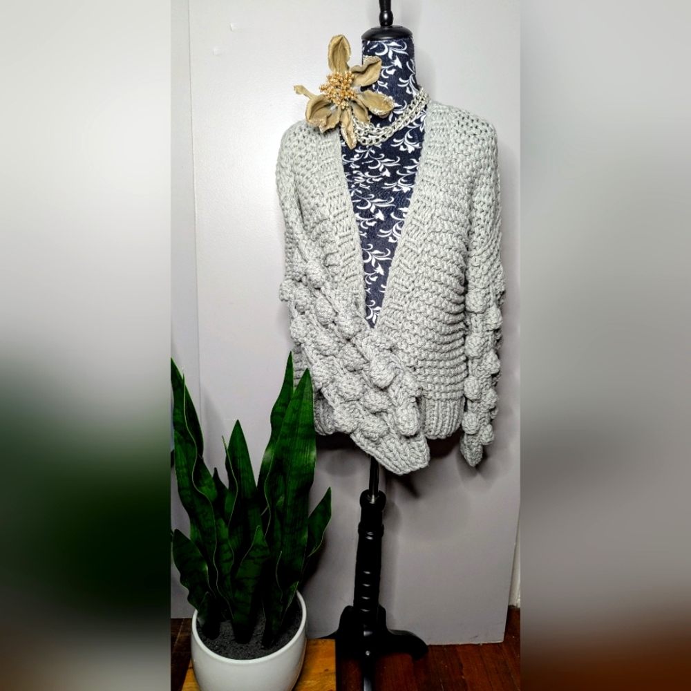 Grey Cardigan/ Hand crafted ❤️